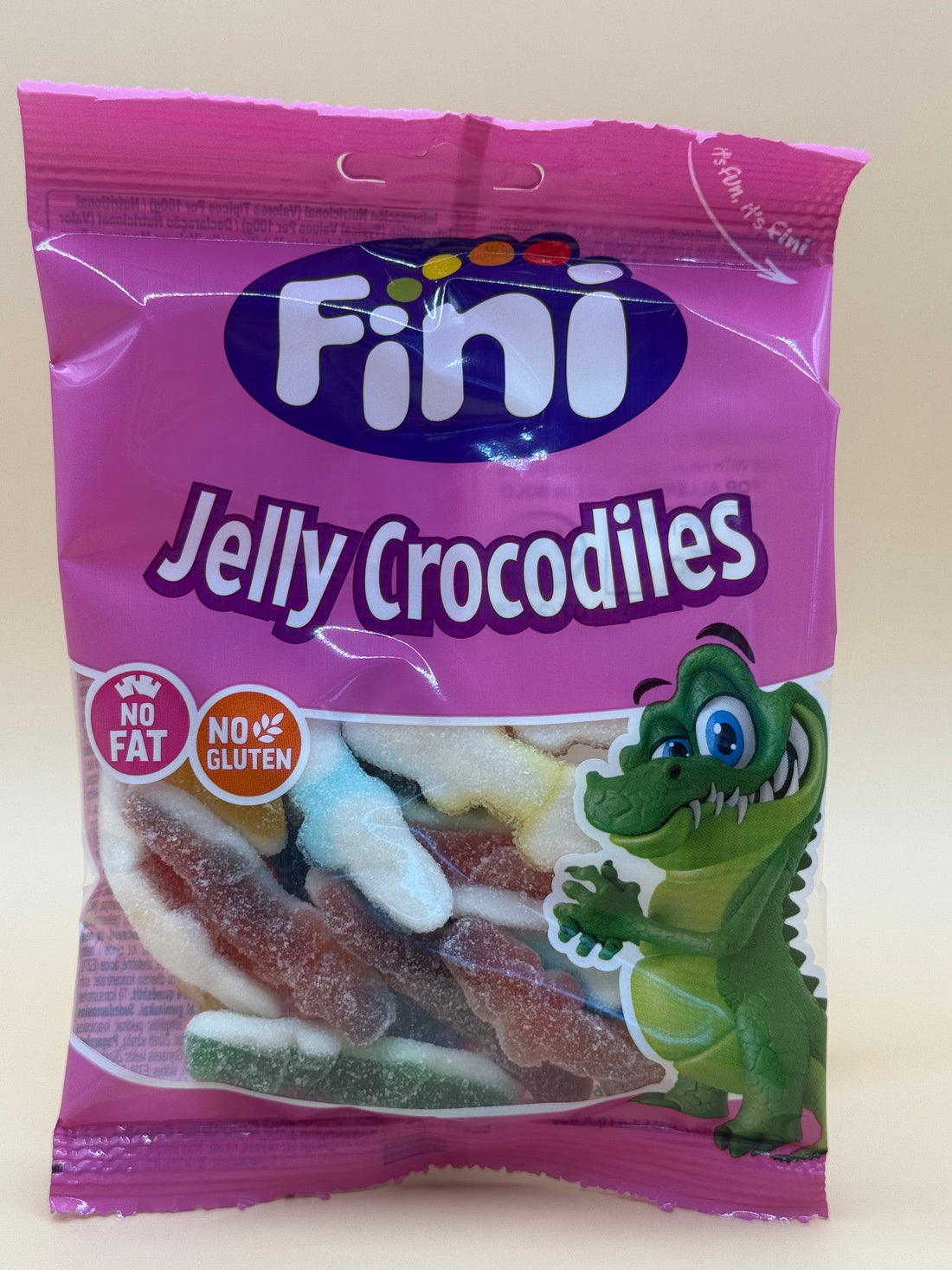 Fini Halal Jelly Crocodiles Fruit Gummy Sweets Packs 12x75g Perfect Kids Gift&amp;Adults&amp;Parties