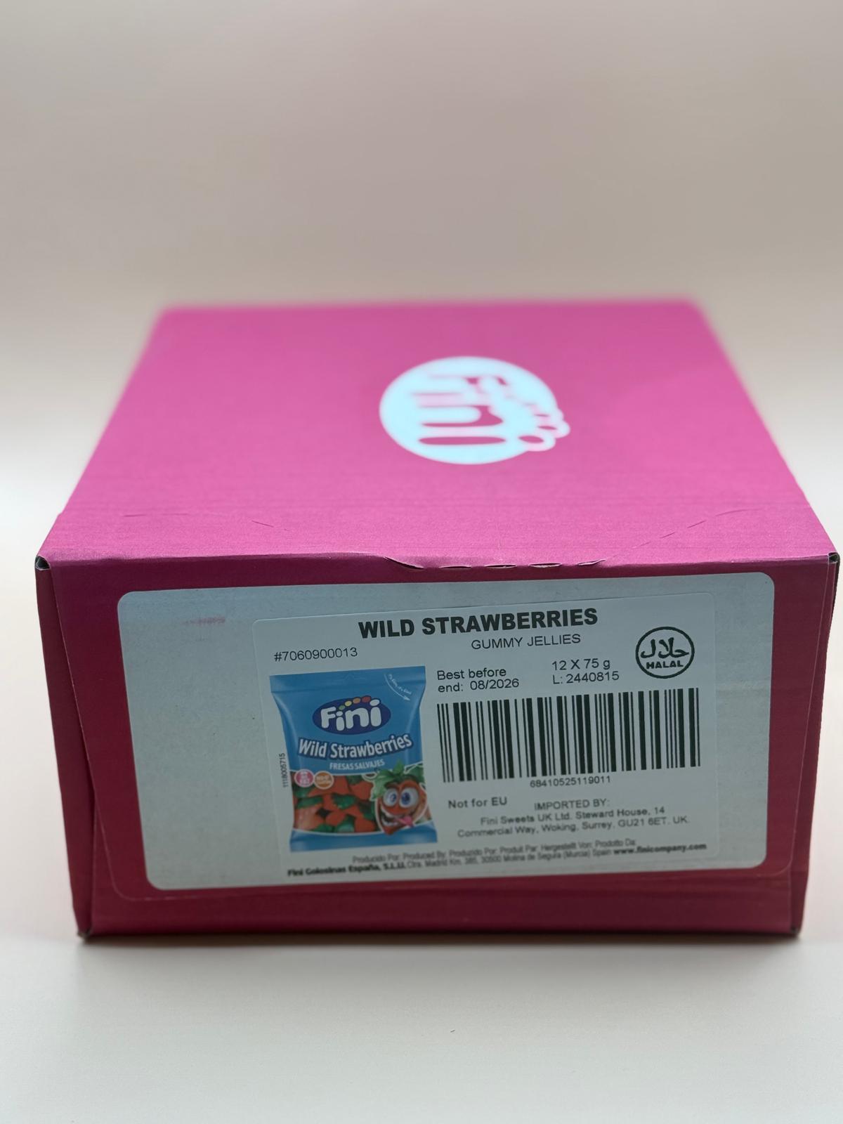 Fini Halal Wild Strawberries Jelly 12x75gr PArties &amp; Adults &amp; Children